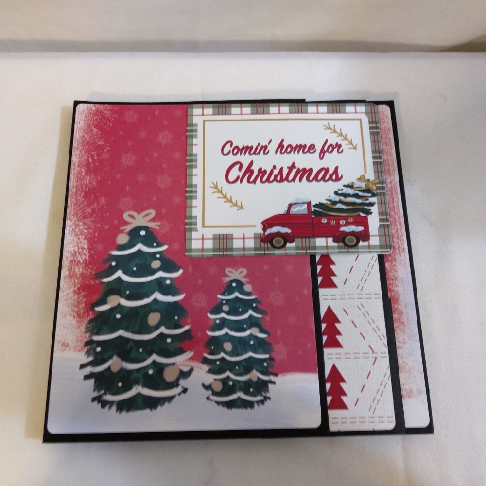 Handcrafted, "Coming Home",  theme handmade Photo Album. 8.5x8.5x1.5